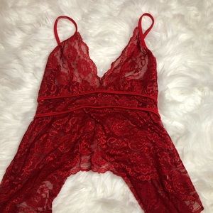 Red lingerie top